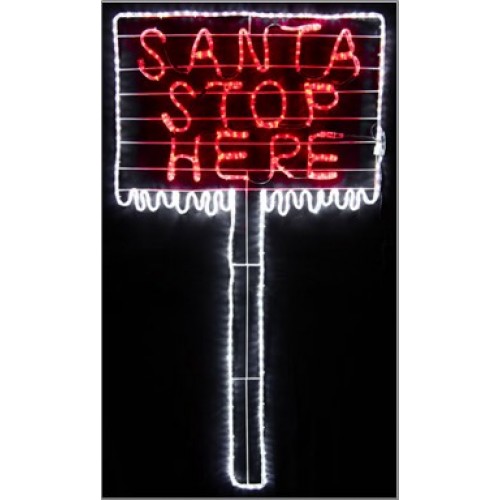 Santa Stop Here Sign (150 x 76cm)